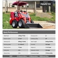thumbnail image 6 of HUAYEE Ride-On Wheeled Mini Skid Steer Loader with Bucket, 23HP  Honda Gas Engine, for Construction Farm Landscaping, Curbside delivery & Professional Unloading Included, 6 of 12
