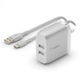 thumbnail image 1 of Cargador De Pared 2 Puertos USB A con cable tipo C Belkin, 1 of 6