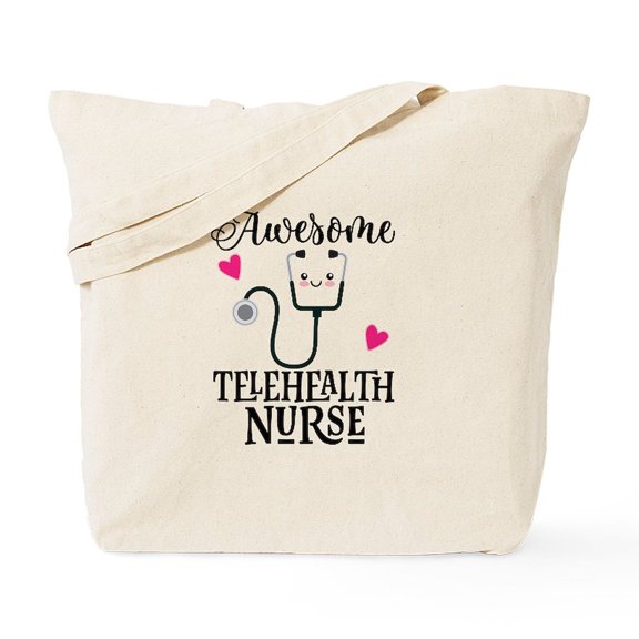 CafePress - Telehealth Nurse Quote - Unisex Canvas Tote Bag, Beige, 1-Piece