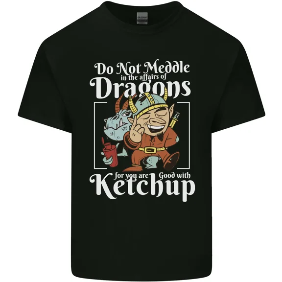 My Dragon is Good With Ketchup Funny Role Play Games RPG for a H8658 T-Shirt, for Men and Women, Up to Size 5XL