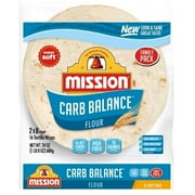 Mission Carb Balance Soft Taco Flour Tortillas 24 Total Ounce (16 Count)