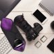 thumbnail image 2 of Estuche de neopreno para lentes, forro polar súper suave, para accesorios de fotografía, envolturas para equipos, envoltura de viaje, morado, 2 of 6