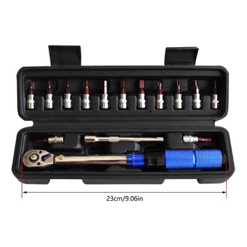 Bike Torque Wrench Set 1/4 inch Drive 2-24Nm Adjustable Torque Screwdriver
