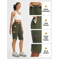 thumbnail image 3 of BALEAF Women's Bermuda Shorts for Hiking UPF 50 Lightweight Quick Dry Water Resistant Short with Pockets Army Green M, 3 of 7
