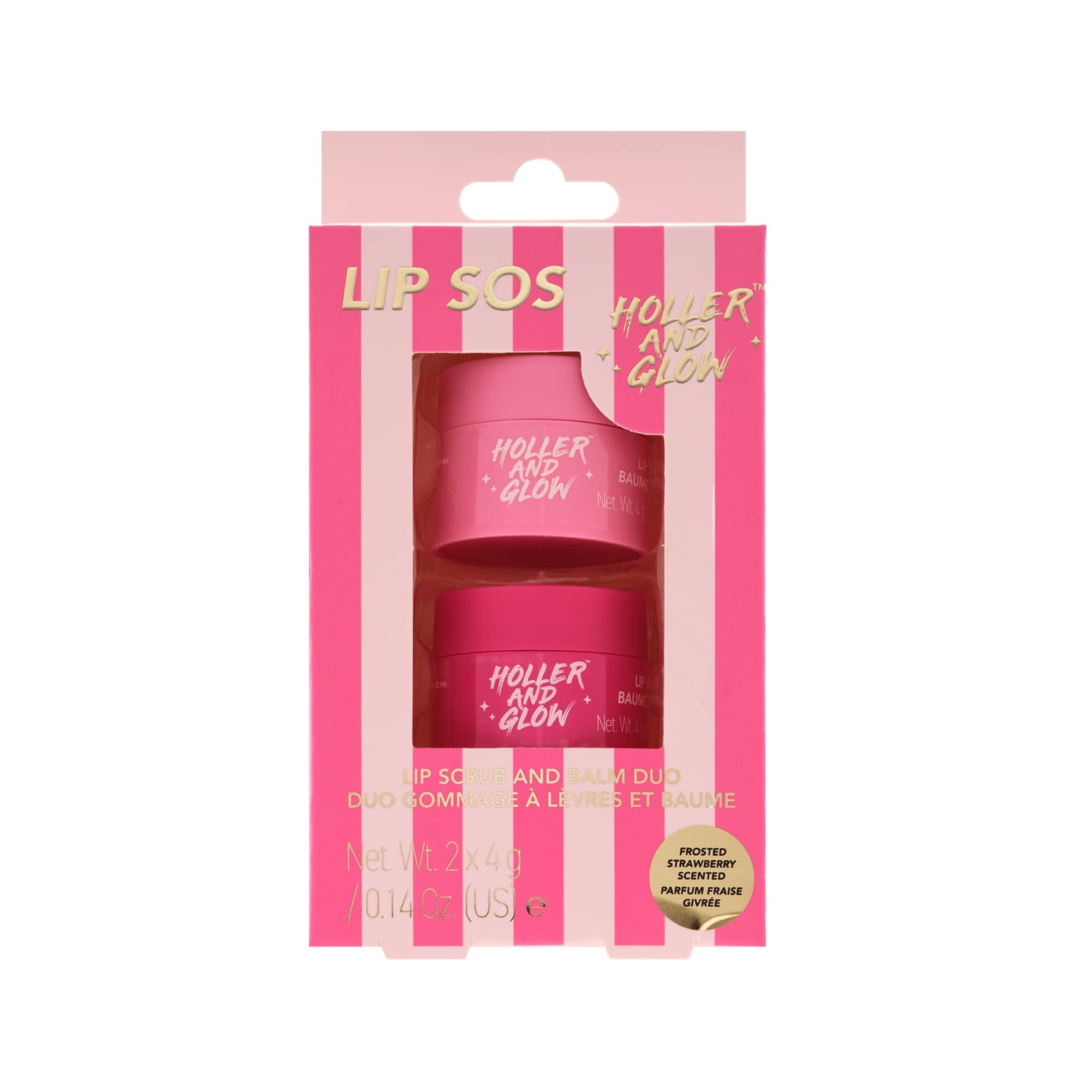 Holler and Glow Limited Edition Lip SOS Frosted Strawberry Scented