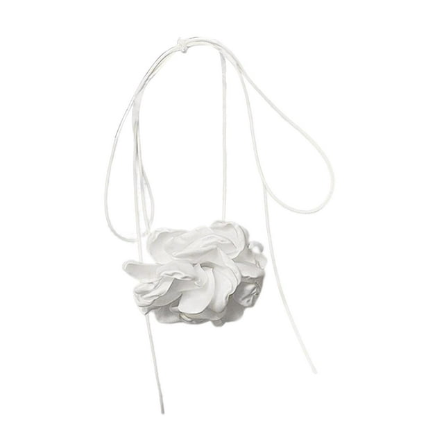 Gargantilla de flores, gargantilla de flores grandes, flores románticas, decoraciones exageradas, gargantilla de flores para el cuello para fiesta de