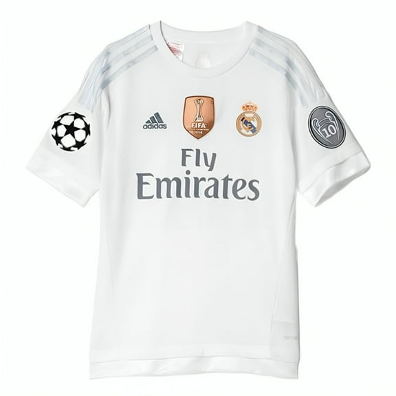 adidas Real Madrid UEFA Champions League Home Jersey 2015-2016 UWC Youth (Youth X-Large) White