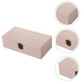thumbnail image 4 of KAKOWELY 2Pcs Retro Storage Box Wooden Storage Box For Organizing Items Khaki, 4 of 5