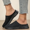 thumbnail image 4 of Rokment Women's Men's Mules Sneakers Wide Width Slip on Walking Shoes Breathable Comfortable Mesh Backless Closed Toe Sandals Summer Fall Black Size 6.5, 4 of 7