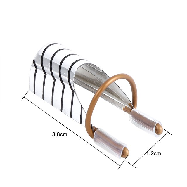 10PCS Herramientas de forma de extensión de arte de uñas de aluminio reutilizables Herramientas de forma de cuidado de uñas (Plata)