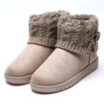 thumbnail image 4 of Aizonme Women's Mid Calf Button Knit Sweater Boots, 4 of 4