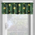 thumbnail image 2 of Ambesonne Lotus Flower Valance Pack of 2, Purity, 54"X18", Emerald Yellow, 2 of 5