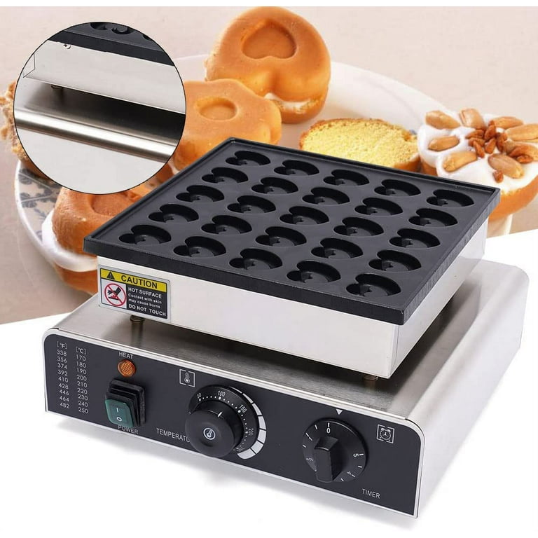 Mini Dutch Pancake Maker, Heart-Shaped Dutch Pancake Machine, 25PCs Pancake  Maker Electric Commercial, 850W Mini