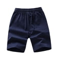 thumbnail image 2 of Abcnature Men's Athletic Shorts, Sports Gym Running Short Pants, Men's Shorts, Made Of Pure Cotton Fabric Are Thin And Breathable, Cargo Casual Hiking Shorts Blue 3XL, 2 of 5