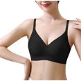 thumbnail image 2 of Bigersell Wireless Comfortable Bra Upgrade Women's Bra Without Underwire Lightweight Breathable Underwear Sports Bra Seamless Bra Style F-1275 Black XXL, 2 of 4