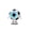 White, variant on Cartoon Soccer Ball Handheld Fan with Rechargeable Battery LED Lighting and Skateboard Base for Desk or Outdoor Use USB Charging Portable Design