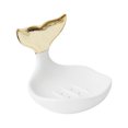thumbnail image 1 of 1Pc Modern Fishtail Shaped Soap Box Stylish Soap Holder for Bathroom White, 1 of 7