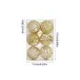 thumbnail image 3 of Hollow Iron Christmas Ornament Set - Gold Tree Decor Shatterproof Hanging Balls Fireplace Garland Accent Reusable Decorations(Gold-M), 3 of 6