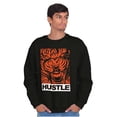 thumbnail image 5 of Cool Urban Streetwear Hustle Tiger Sweatshirt for Men or Women Brisco Brands M, 5 of 6