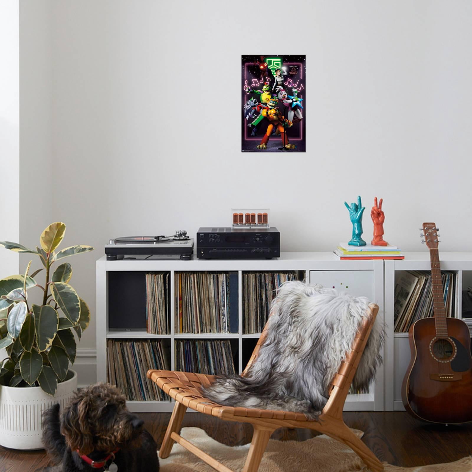 Five Nights at Freddy's: Security Breach - The Band Canvas Wall Poster, 14.725" x 22.375"