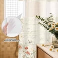 thumbnail image 3 of No Hook Shower Curtain, Retro Spring Floral Shower Curtains for Bathroom with See Through Top Window, Botanical Colorful Summer Butterfly Waterproof & Washable Bath Curtain 66"x72", 3 of 9