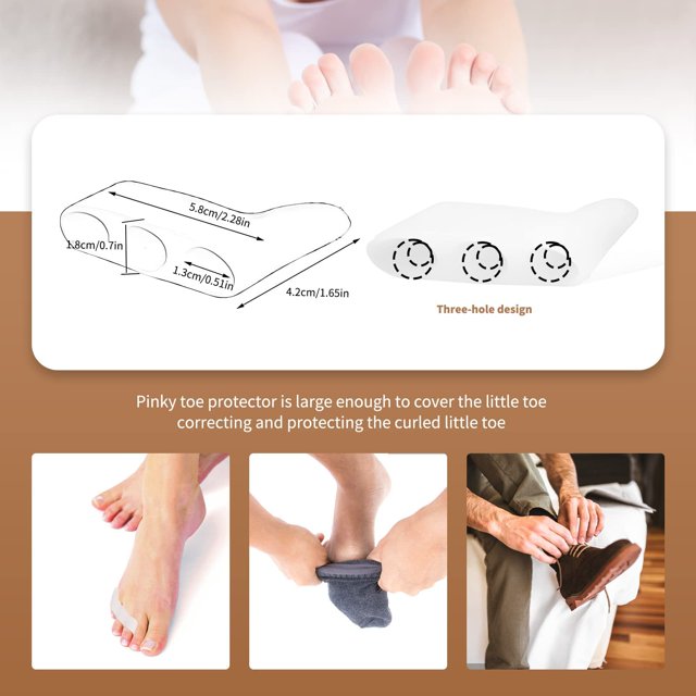 Becaristey 6pcs/set Easy To Foot Care Tools Relief With Toe Straightener Corrector Little Toe Cushions 1Set