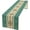 Aztec 12, variant on Damask Plants Table Runner, Retro Green Colorful Floral Linen Table Top Decor for Wedding Party 13x72 Inch