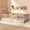 Natural(without door), variant on AOOWOW Twin Size Montessori Floor Bed Frame with High Rails & Wood Slats, Easy Assembly, White