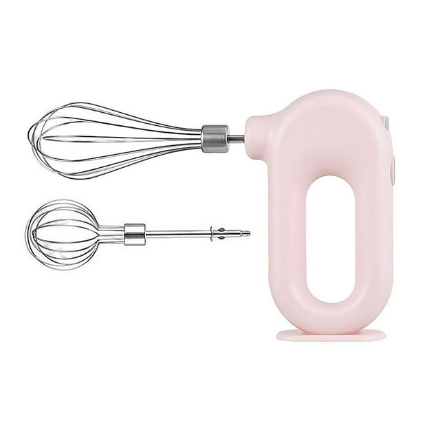 Bewildely Batidor de huevos Batidora eléctrica Gadget de cocina Funciona con batería Sin ruido Utensilios de cocina prácticos Carga USB de Electrodomésticos Rosa