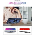 thumbnail image 2 of REQO for Samsung A54 5G Case, Galaxy A54 5G Case with HD Screen Protector, Military-Grade Metal Ring Grip Holder Kickstand 15ft Drop Tested Shockproof Cover Case for Samsung Galaxy A54 5G Blue, 2 of 7