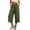 *Army Green, variant on VBVC Women's Cotton Linen Wide Leg Capri Pants , Casual Summer Loose Crop Trousers For Women , Ladies' Comfy Elastic Waist Pants with Pockets, Army Green , S-2XL