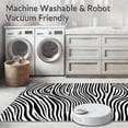 thumbnail image 5 of ODIKA 2'x3' Machine Washable Non-Slip Area Rug, Elegant Wildlife Stripe With Distinctive Banding High Traffic Rug, Black, 901273, 5 of 5