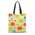 thumbnail image 1 of JSDART Sac Fourre-Tout en Toile Coloré Modèle Abstrait Rétro des Années 1950 Milieu du Siècle 1960 Sac d'Épicerie Réutilisable Moderne et Durable, 1 of 1