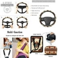 thumbnail image 6 of Garronmavis Car Front Seat Cover Rear Split Bench Cover Steering Wheel Cover Seat Belt Cover Air Vent Car Organizer Car Trash Can Rearview Mirror Cover Coasters Keychain 15pcs Southwest Aztec Cactus, 6 of 7