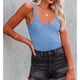 thumbnail image 2 of Camiseta sin mangas para mujer, cuello redondo, ajustado, Color puro, chaleco sin mangas de verano para uso diario, 2 of 6