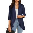thumbnail image 1 of Women's Casual Lightweight Open Front Cardigans,Casual Draped Ruffles Cardigan Cardigan,Soft Fall Cardigan, 1 of 1