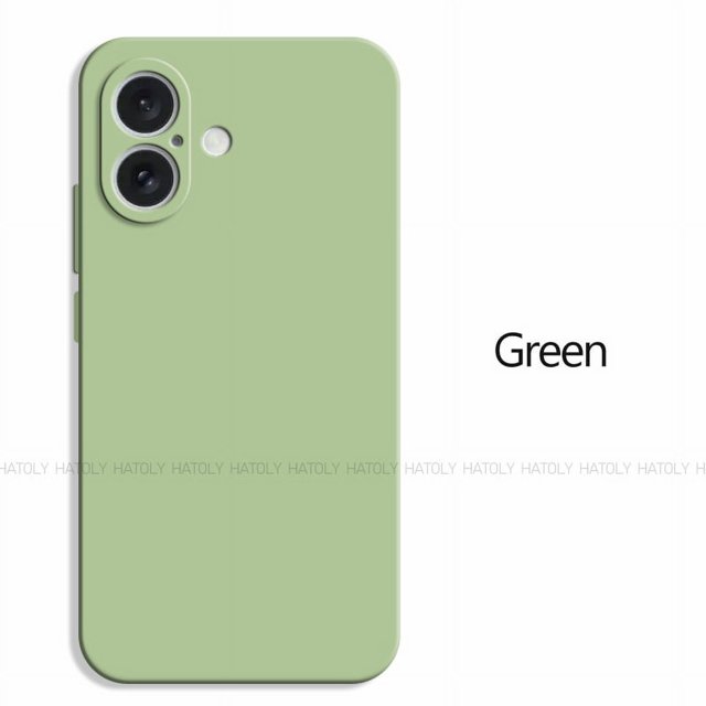 For iPhone 16 Case For iPhone 16 Plus 16 Pro Max Cover TPU Shockproof Liquid Silicone Phone Case Protective Cover For iPhone 16 Green For iPhone 16 Plus