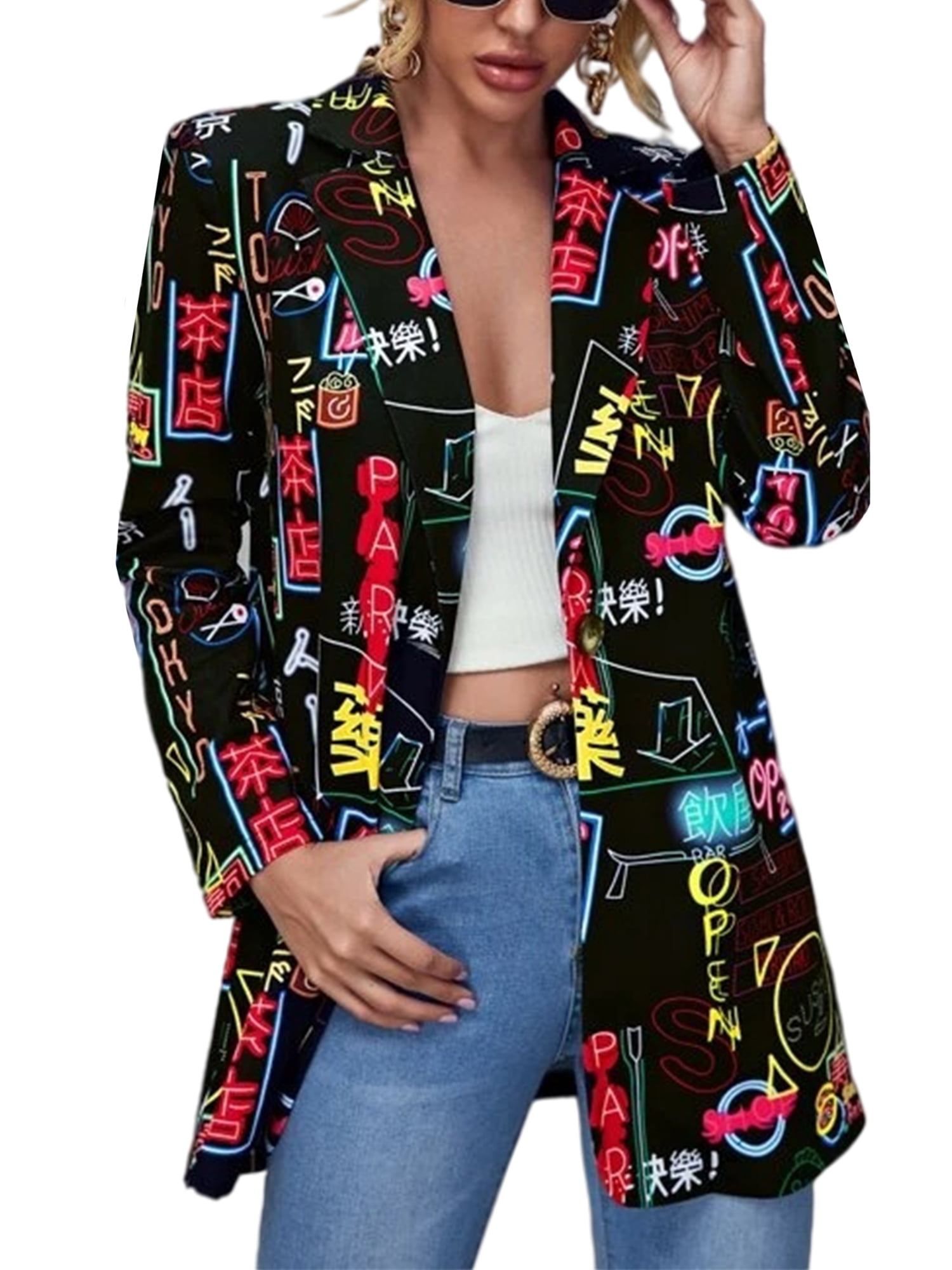 Cheap Women Chic Blazer Suit Jacket Long Sleeve Office Wear Coats Female  Outerwear Tops | Joom
