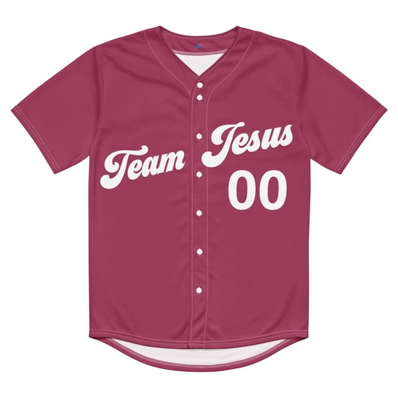 Lotusprinthandmade Personalized Team Jesus Christian Baseball Jersey XS-5XL Multicolor (XS) – Faith Graphic Jersey