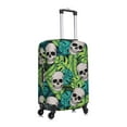 thumbnail image 3 of Disketp Skull And Palm Leaves Elastic Travel Luggage Cover Travel Suitcase Protective Cover For Trunk Case Apply To 18''-32'' Suitcase Cover (Luggage not included)-Small, 3 of 9