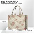 thumbnail image 3 of Large Capacity Tote Bag,Pioneer Flower Floral Print Pattern Handbag Fashion Luxury Tote Bag,15.7"x13"x 5.1" Inches,Laptop Compatible, 3 of 6