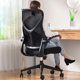 thumbnail image 2 of Yeshouse silla de oficina ergonómica de malla, respaldo alto con soporte lumbar, reposabrazos abatibles, cojín de 10 cm, inclinación 90°-120°, ideal para oficina y escritorio, 2 of 5