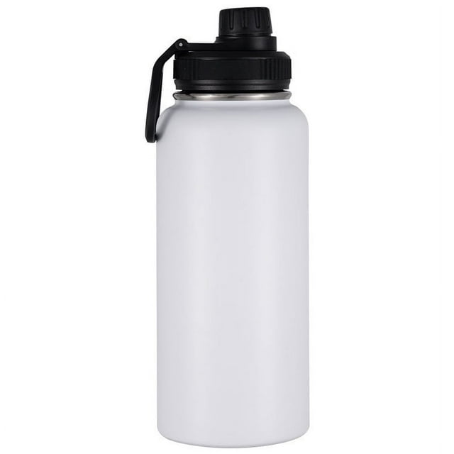 Hervidor deportivo de acero inoxidable, portátil, de gran capacidad, con espacio para calentar el agua, taza de doble capa