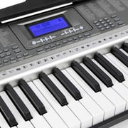 Mustar 61 Keys Electronic Keyboard Piano for Beginners with Stand, Headphones, Microphone (Gray)