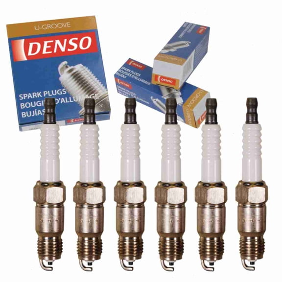6 pc DENSO Standard U-Groove Spark Plugs compatible with Chevrolet K1500 4.3L V6 1994-1995
