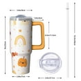 thumbnail image 2 of 30oz Halloween Tumbler with Handle, Ghost Face Pumpkin | Print | Halloween Gifts for Family & Friends | with Lids and Straws | Stainless Steel Insulated | Travel Coffee Mug, 2 of 5