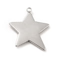 thumbnail image 2 of 20 pc Non-Tarnish 304 Stainless Steel Pendants Star Charms Stainless Steel color 19.5x18x2mm Hole: 1.5mm 304 Stainless Steel, 2 of 3