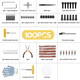 thumbnail image 2 of Kit Reparación Bloosom  Emergencia Llantas Neumáticos Auto Moto 100pz Estuche negro, 2 of 5