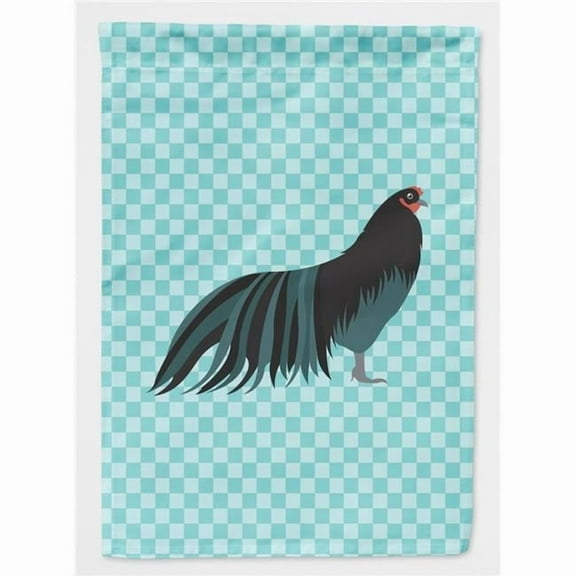 Sumatra Chicken Blue Check Flag Garden Size