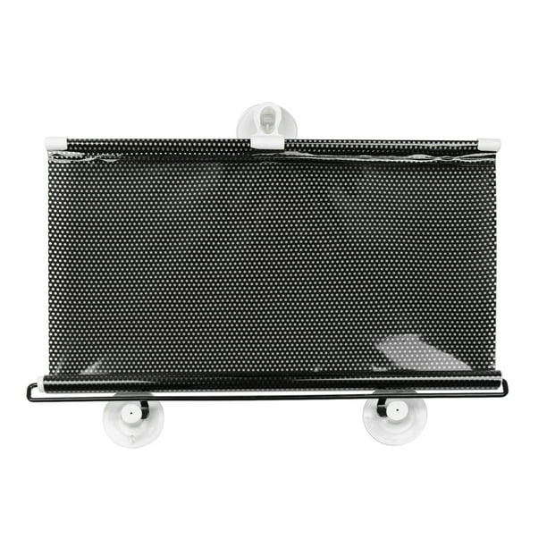125x58cm Cortinilla Retráctil Negra Protector Solar de Parabrisas de Coche